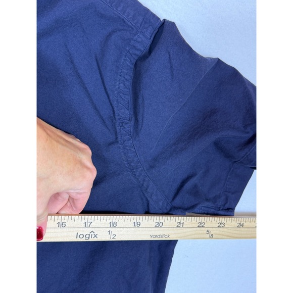 Ralph Lauren Mens Short Sleeve Button Down Shirt Navy Blue Polo Pony Logo Size M - Picture 3 of 7